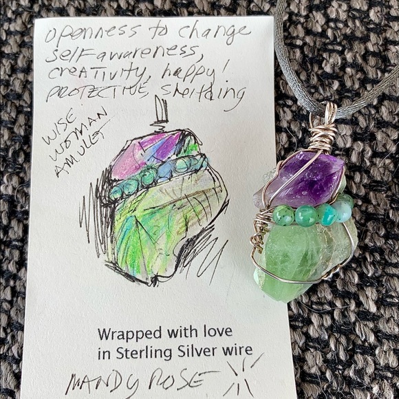 Amethyst, Peridot & Opal Bead Necklace - Picture 7 of 13